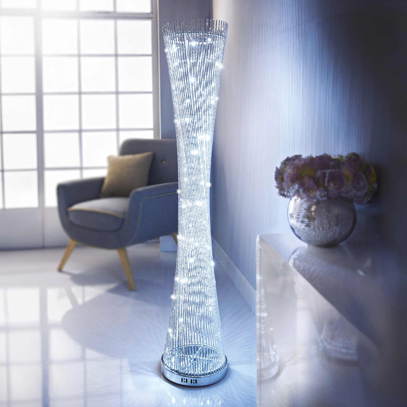 Lewis's Sparkling Spiral Floor Lamp 143cm - Bright White