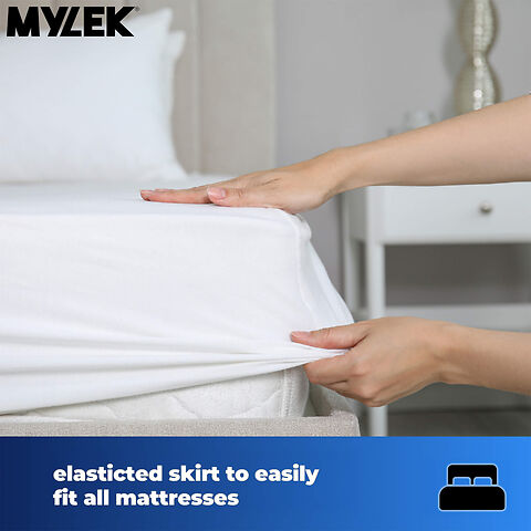 Mylek Electric Blanket King Size Bed Premium Fleece Underblanket Dual Control With Elasticated Skirt