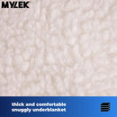Mylek Electric Blanket King Size Bed Premium Fleece Underblanket Dual Control With Elasticated Skirt