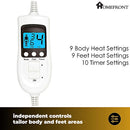 Homefront Double Electric Luxury Fleece Blanket With 9 Heat Settings And Timer Digital Control