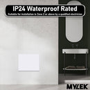 MYLEK Wall Mounted Slimline White Panel Heater Daily And Weekly Timer, Digital Thermostat