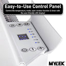 MYLEK Wall Mounted Slimline White Panel Heater Daily And Weekly Timer, Digital Thermostat