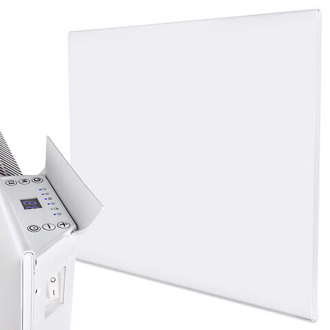 MYLEK Wall Mounted Slimline White Panel Heater Daily And Weekly Timer, Digital Thermostat