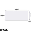 MYLEK Wall Mounted Slimline White Panel Heater Daily And Weekly Timer, Digital Thermostat