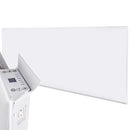 MYLEK Wall Mounted Slimline White Low Level Panel Heater 1000w Daily and Weekly Timer, Digital Thermostat
