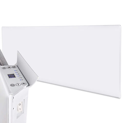 MYLEK Wall Mounted Slimline White Low Level Panel Heater 1000w Daily and Weekly Timer, Digital Thermostat