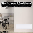 MYLEK Wall Mounted Slimline White Low Level Panel Heater 1000w Daily and Weekly Timer, Digital Thermostat