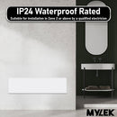 MYLEK Wall Mounted Slimline White Low Level Panel Heater 1000w Daily and Weekly Timer, Digital Thermostat