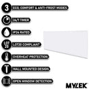 MYLEK Wall Mounted Slimline White Low Level Panel Heater 1000w Daily and Weekly Timer, Digital Thermostat