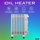 Mylek Oil Filled Radiator Electric Heater, Portable, Thermostat and 24hr Timer by Mylek 2000w