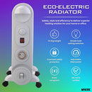 Mylek Oil Filled Radiator Electric Heater, Portable, Thermostat and 24hr Timer by Mylek 2000w