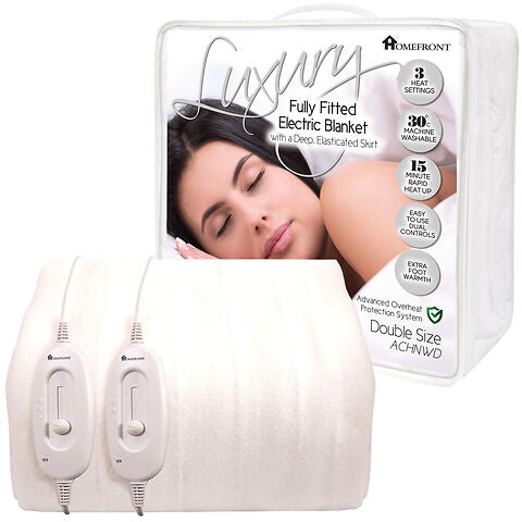 Homefront Electric Blanket Single Bed, Machine Washable Fast Heat Up And Safe For All Night Use