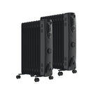 MYLEK Oil Filled Heater Radiator Thermostat 3 Heat Settings and Timer Charcoal Grey