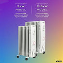 Mylek Oil Filled Electric Portable Heater Radiator with Adjustable Thermostat 2500w With Timer