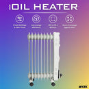 Mylek Oil Filled Electric Portable Heater Radiator with Adjustable Thermostat 2000w With Timer