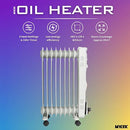Mylek Oil Filled Electric Portable Heater Radiator with Adjustable Thermostat 2500w With Timer