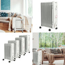Mylek Oil Filled Electric Portable Heater Radiator with Adjustable Thermostat 2000w With Timer