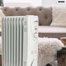 Mylek Oil Filled Electric Portable Heater Radiator with Adjustable Thermostat 2000w With Timer
