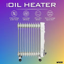 Mylek Oil Filled Electric Portable Heater Radiator with Adjustable Thermostat 2500w With Timer