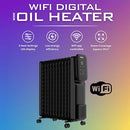 MYLEK Oil Filled Digital WiFi Smart App Enabled Heater - 3 Heat Settings & 24-Hour Timer