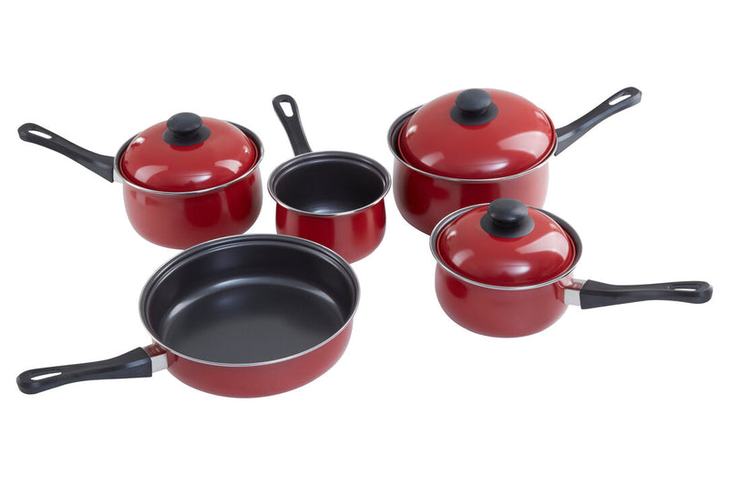 Viggo Red Non Stick 5 Piece Cookware Set