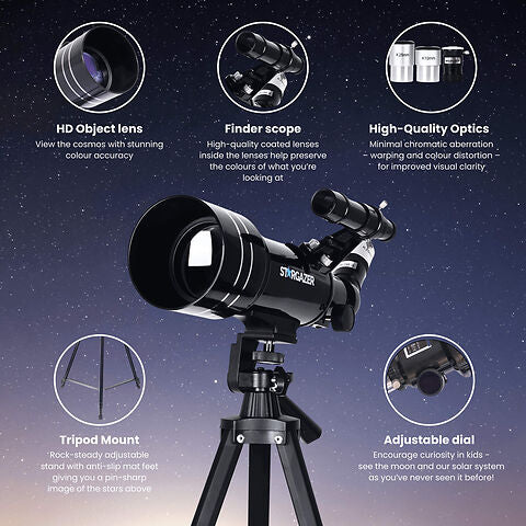 Stargazer Telescopes For Adults Beginners Kids Children - Portable Astronomy Telescope