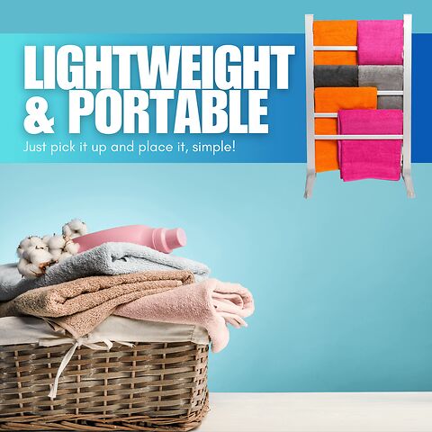 Homefront Electric Heated Clothes Airer Dryer Rack 90W Indoor Free Standing Deluxe Energy Efficient