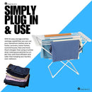 Homefront Electric Heated Clothes Horse Rail Airer Dryer 130W - Indoor Portable Free Standing - Energy Efficient, Low Energy