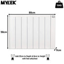MYLEK Electric Radiator Panel Heater Ceramic White Eco Bathroom Safe Wall Mounted Or Free Standing With Timer Thermostat
