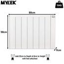 MYLEK Electric Radiator Panel Heater Ceramic White Eco 2000W Bathroom Safe Wall Mounted Or Free Standing With Timer Thermostat