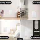 MYLEK Electric Radiator Panel Heater Ceramic White Eco Bathroom Safe Wall Mounted Or Free Standing With Timer Thermostat