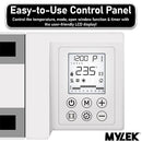 MYLEK Electric Radiator Panel Heater Ceramic White Eco Bathroom Safe Wall Mounted Or Free Standing With Timer Thermostat