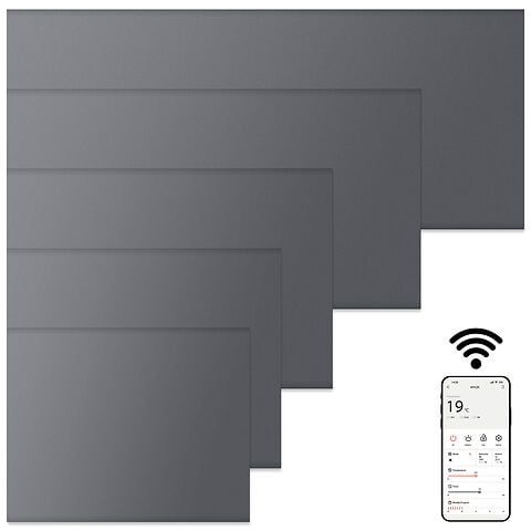 MYLEK Panel Space Heater 0.5KW Eco Smart WiFi App Radiator Electric Slim Low Energy IPX4 rated