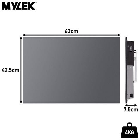 MYLEK Panel Space Heater 0.5KW Eco Smart WiFi App Radiator Electric Slim Low Energy IPX4 rated