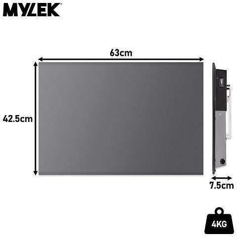 MYLEK Electric Radiator Panel Heater Grey WIFI Smart APP Eco Bathroom Safe Wall Mounted Timer Thermostat
