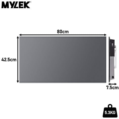 MYLEK Panel Space Heater 0.5KW Eco Smart WiFi App Radiator Electric Slim Low Energy IPX4 rated