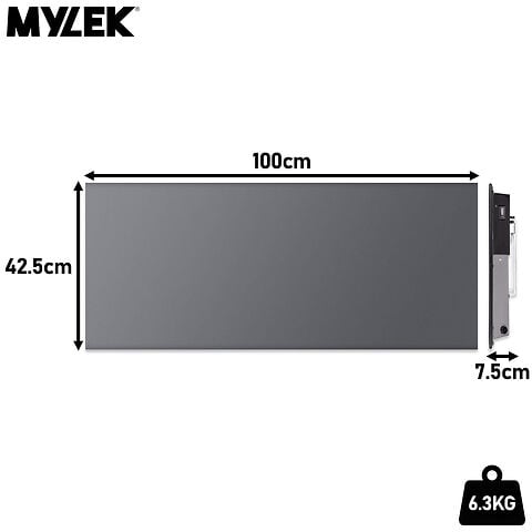 MYLEK Panel Space Heater 0.5KW Eco Smart WiFi App Radiator Electric Slim Low Energy IPX4 rated