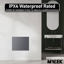 MYLEK Electric Radiator Panel Heater Grey WIFI Smart APP Eco Bathroom Safe Wall Mounted Timer Thermostat
