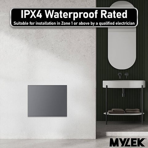 MYLEK Panel Space Heater 0.5KW Eco Smart WiFi App Radiator Electric Slim Low Energy IPX4 rated