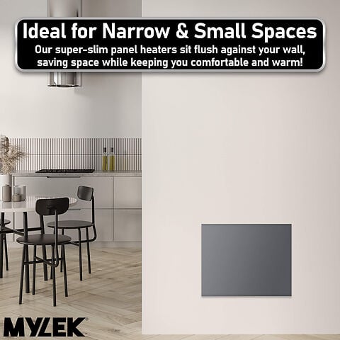 MYLEK Panel Space Heater 0.5KW Eco Smart WiFi App Radiator Electric Slim Low Energy IPX4 rated