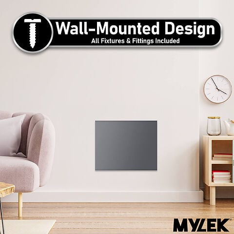MYLEK Panel Space Heater 0.5KW Eco Smart WiFi App Radiator Electric Slim Low Energy IPX4 rated