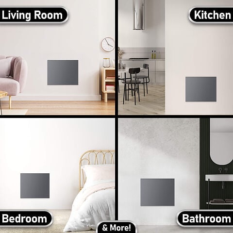 MYLEK Panel Space Heater 0.5KW Eco Smart WiFi App Radiator Electric Slim Low Energy IPX4 rated