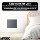 MYLEK Electric Radiator Panel Heater Grey WIFI Smart APP Eco Bathroom Safe Wall Mounted Timer Thermostat