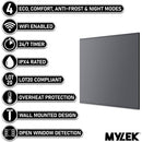 MYLEK Electric Radiator Panel Heater Grey WIFI Smart APP Eco Bathroom Safe Wall Mounted Timer Thermostat