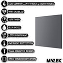 MYLEK Panel Space Heater 0.5KW Eco Smart WiFi App Radiator Electric Slim Low Energy IPX4 rated