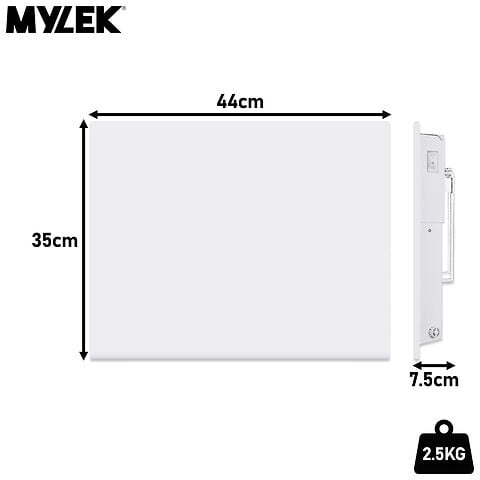 MYLEK Panel Space Heater White 2KW Eco, Smart and WiFi App Slimline Low Energy - Wall Mounted, Bathroom IPX4