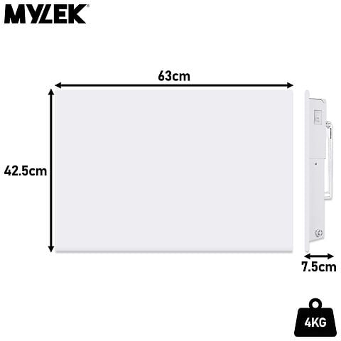 MYLEK Panel Space Heater White 2KW Eco, Smart and WiFi App Slimline Low Energy - Wall Mounted, Bathroom IPX4