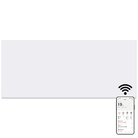 MYLEK Panel Space Heater White 2KW Eco, Smart and WiFi App Slimline Low Energy - Wall Mounted, Bathroom IPX4