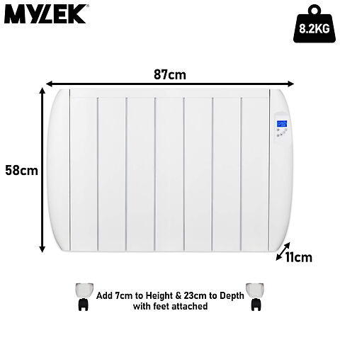 MYLEK Panel Heater Radiator Electric With Programmable Digital Timer