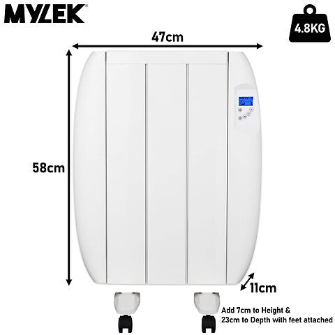 MYLEK Panel Heater Radiator Electric With Programmable Digital Timer